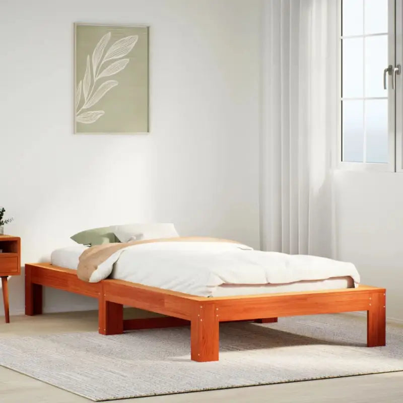 Bedframe van massief grenenhout met extra opbergruimte - Bedden & bedframes