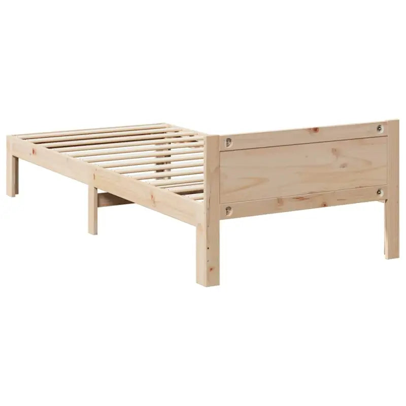 Bedframe van massief grenenhout met voorgeboorde gaten for een stabiele slaapplek - Naturel / 90 x 200 cm - Bedden &