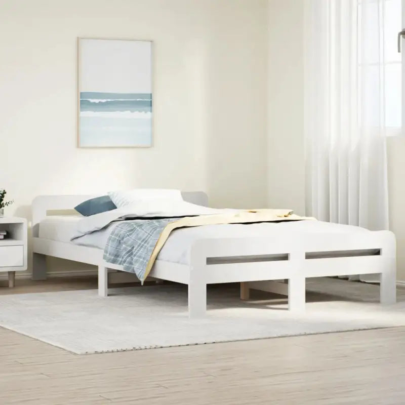 Bedframe van massief grenenhout voor een goede nachtrust - Wit / 120 x 190 cm - Bedden & bedframes