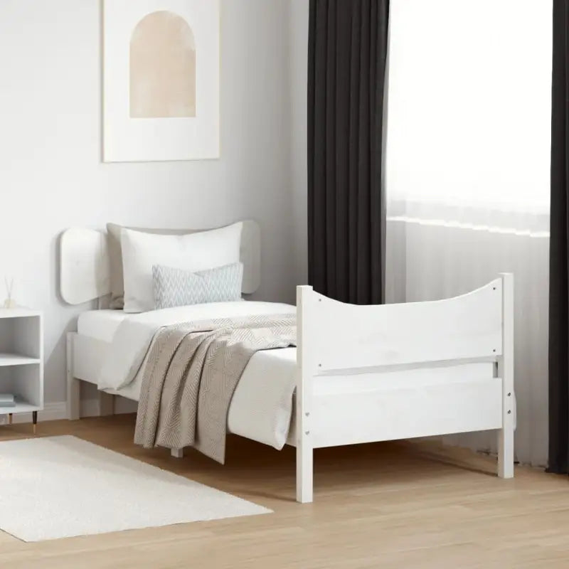 Bedframe van massief grenenhout voor een goede nachtrust - Wit / 75 x 190 cm - Bedden & bedframes