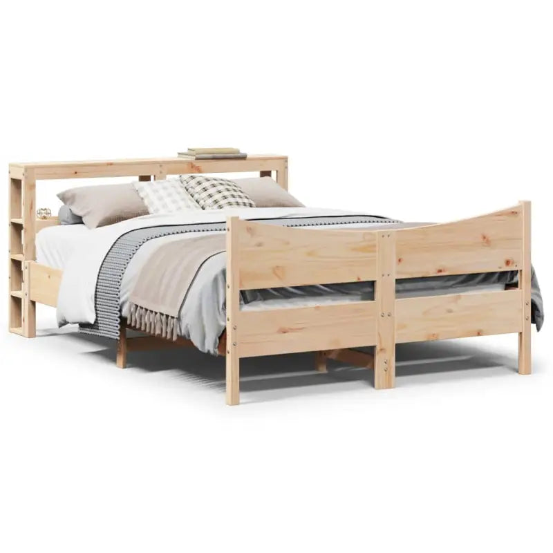Bedframe van massief grenenhout voor een stabiele en duurzame slaapplaats - Naturel / 120 x 200 cm - Bedden & bedframes
