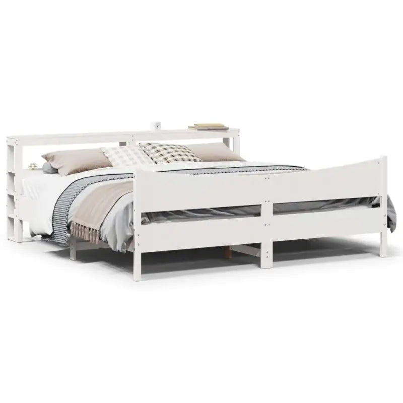 Bedframe van massief grenenhout voor een stabiele en duurzame slaapplaats - Wit / 180 x 200 cm - Bedden & bedframes