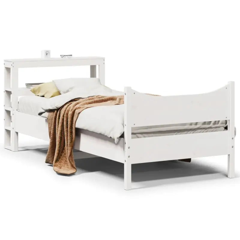 Bedframe van massief grenenhout voor een stabiele en duurzame slaapplaats - Wit / 100 x 200 cm - Bedden & bedframes