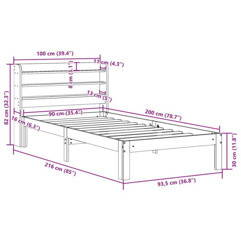Bedframe van massief grenenhout voor een stabiele nachtrust - Bedden & bedframes