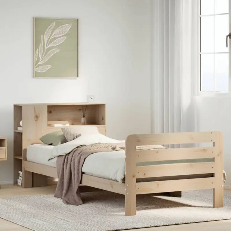 Bedframe van massief grenenhout voor een stabiele nachtrust - Naturel / 75 x 190 cm - Bedden & bedframes