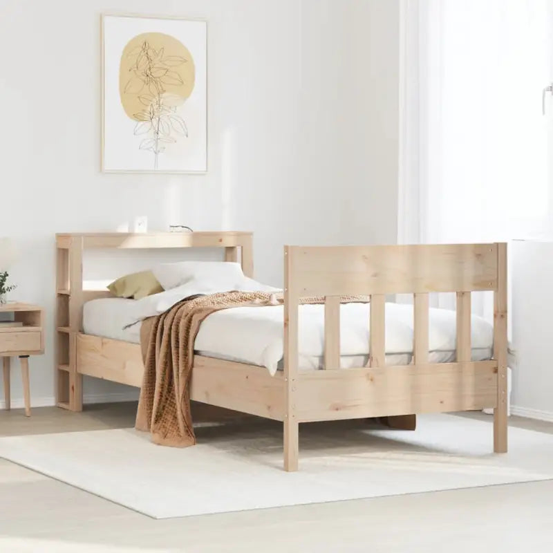 Bedframe van massief grenenhout voor een stabiele nachtrust - Naturel / 90 x 200 cm - Bedden & bedframes