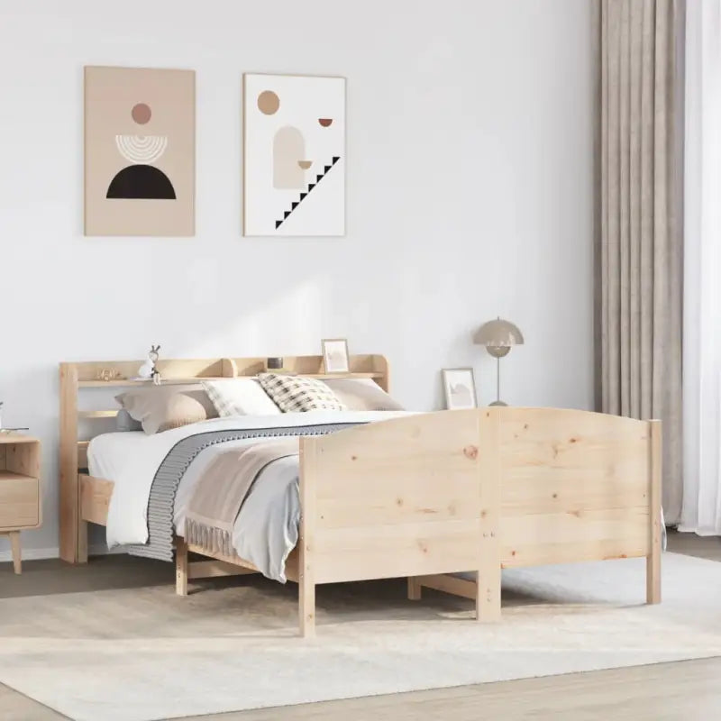 Bedframe van massief grenenhout voor een stabiele nachtrust - Naturel / 140 x 200 cm - Bedden & bedframes
