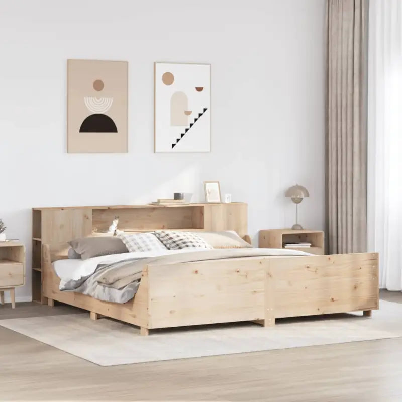 Bedframe van massief grenenhout voor een stabiele nachtrust - Naturel / 180 x 200 cm - Bedden & bedframes