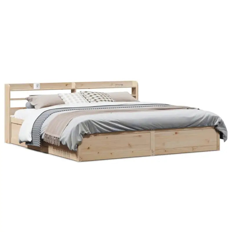 Bedframe van massief grenenhout voor een stabiele nachtrust - Naturel / 180 x 200 cm - Bedden & bedframes
