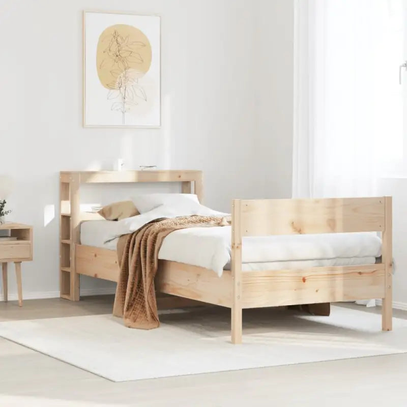 Bedframe van massief grenenhout voor een stabiele nachtrust - Naturel / 100 x 200 cm - Bedden & bedframes