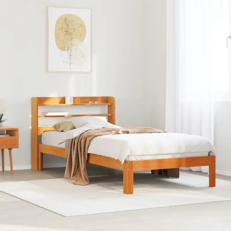 Bedframe van massief grenenhout voor een stabiele nachtrust - Wasbruin / 90 x 200 cm - Bedden & bedframes