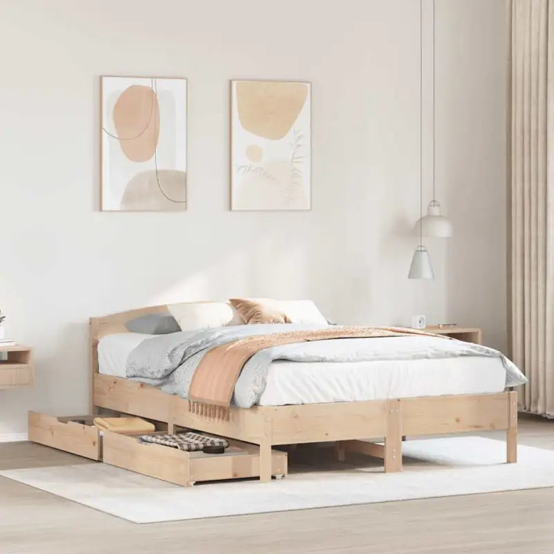 Bedframe van massief grenenhout voor een stabiele slaapkamer basis - Bedden & bedframes