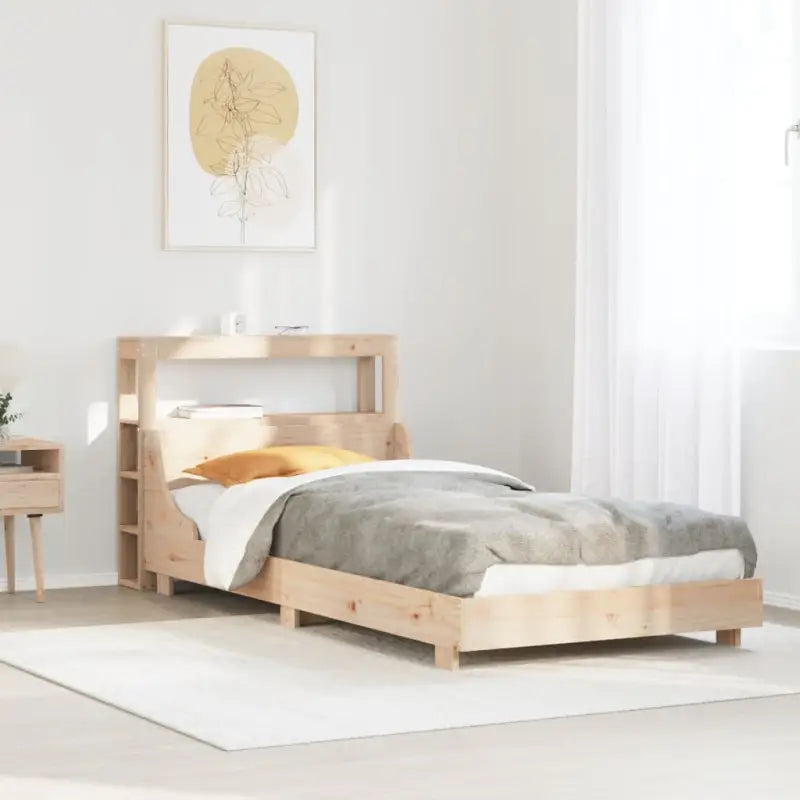 Bedframe van massief grenenhout voor een stabiele slaapkamer basis - Naturel / 90 x 200 cm - Bedden & bedframes