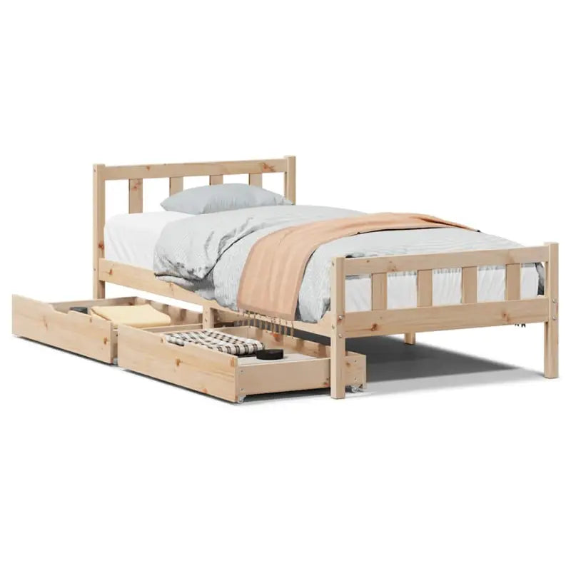 Bedframe van massief grenenhout voor een stevige en duurzame slaapplek - Bedden & bedframes