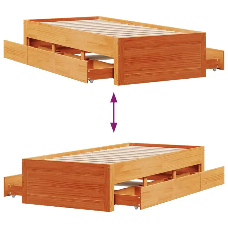 Bedframe van massief grenenhout voor stevige en duurzame slaapcomfort - Bedden & bedframes