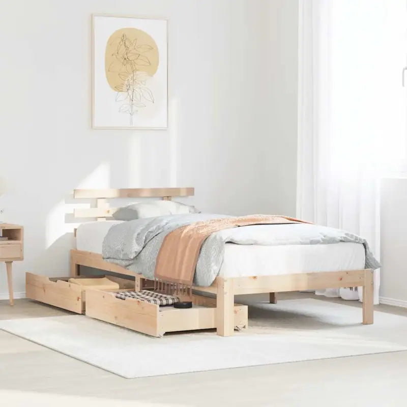 Bedframe van massief grenenhout voor stevige en duurzame slaapplaats - Bedden & bedframes