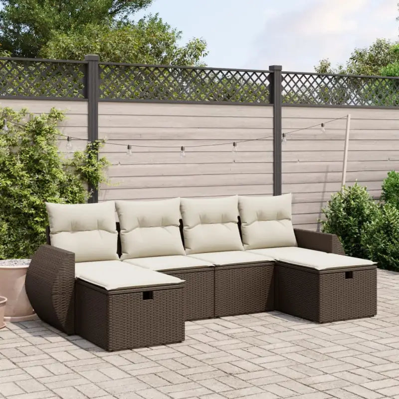 Beige Lounge Banken van Gepoedercoat Staal voor Buitenruimte - Bruin en crème / zonder opbergruimte - Tuinsets