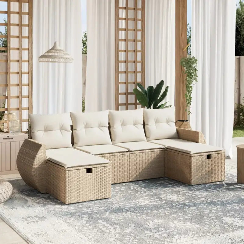 Beige Lounge Banken van Gepoedercoat Staal voor Buitenruimte - Tuinsets