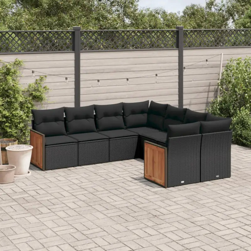 Beige loungeset met gepoedercoat staal en comfortabele afmetingen - Zwart - Tuinsets