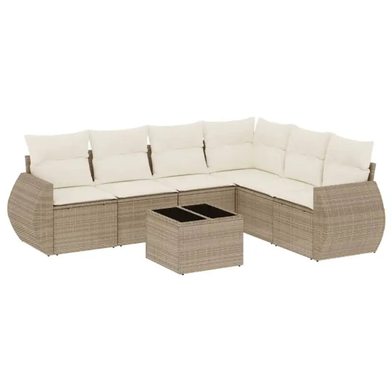 Beige materiaal loungeset met gepoedercoat staal en afmetingen voor tuin - Tuinsets