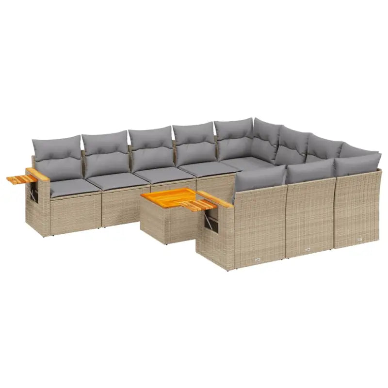 Beige materiaal loungeset met gepoedercoat staal en comfortabele afmetingen - Tuinsets