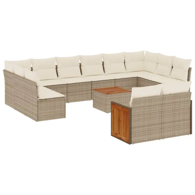 Beige materiaal loungeset met gepoedercoat staal en comfortabele afmetingen - Tuinsets