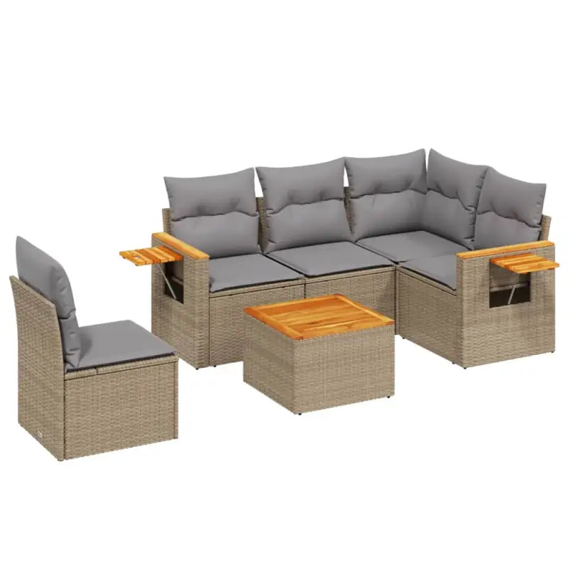 Beige materiaal loungeset met gepoedercoat staal en waterdichte tas - Tuinsets