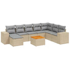 Beige materiaal loungeset van gepoedercoat staal met ideale afmetingen - Tuinsets