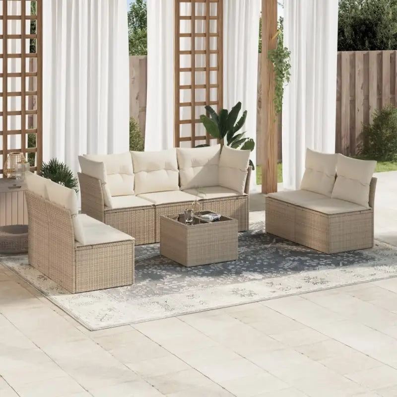Beige Tuinset met Waterdichte Tas en Gepoedercoat Staal voor Buitenplezier - beige en crèmekleurig / Met tafel