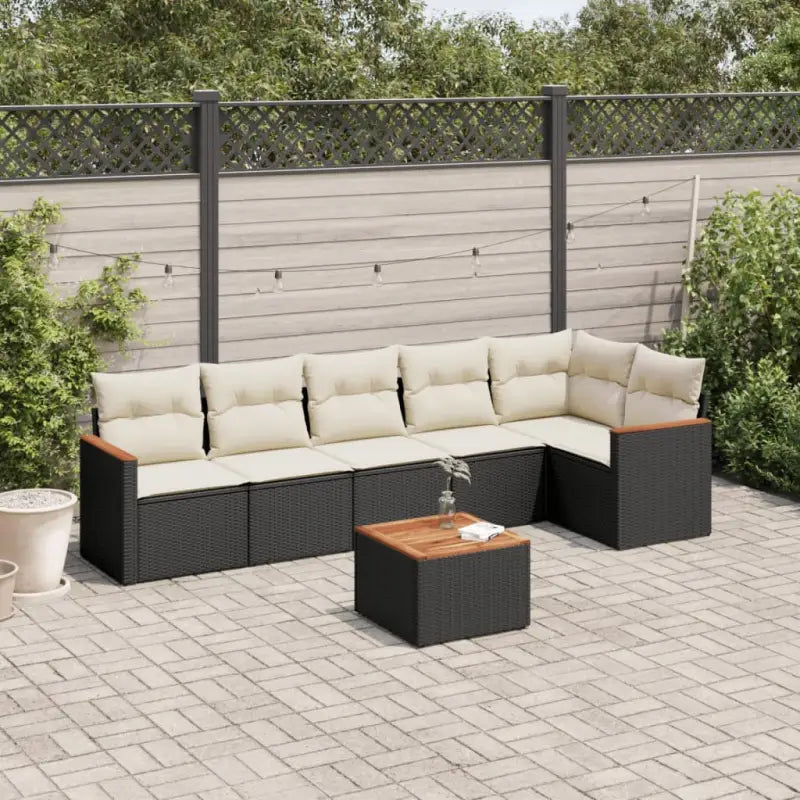 Beige tuinstoelset van gepoedercoat staal met comfortabele afmetingen - Zwart en crème / Met tafel - Tuinsets