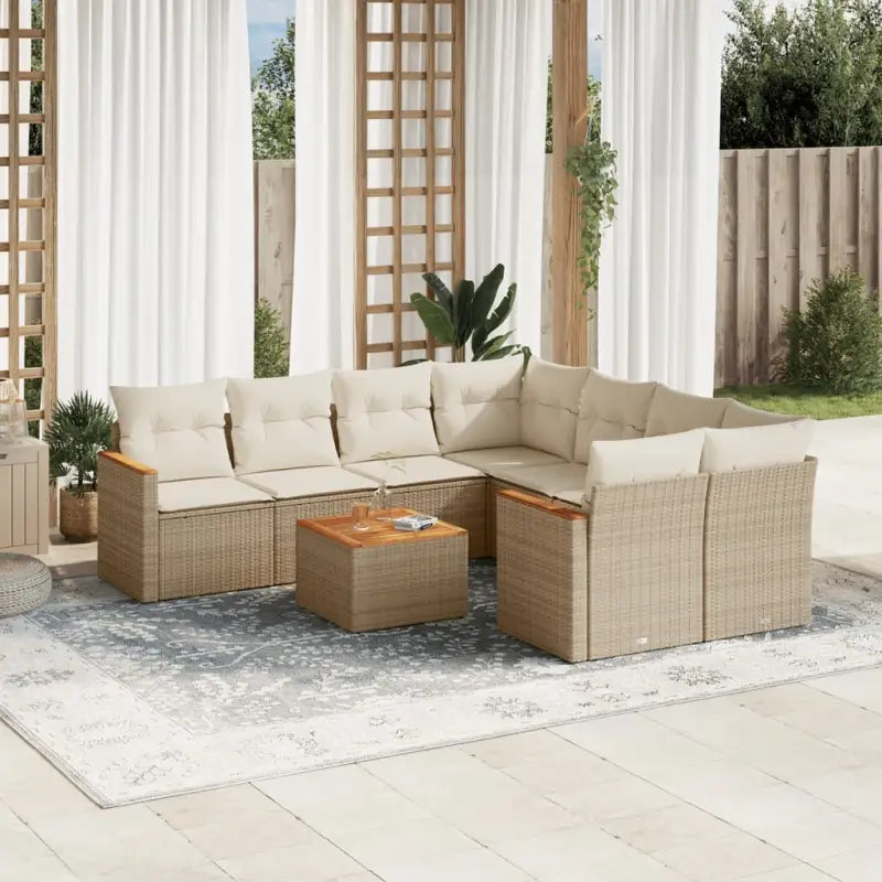 Beige tuintafelset van gepoedercoat staal met waterdichte tas - beige en crèmekleurig - Tuinsets