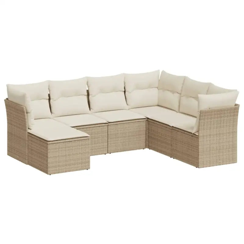 Benige loungeset met waterdichte tas en gepoedercoat staal in beige - Tuinsets