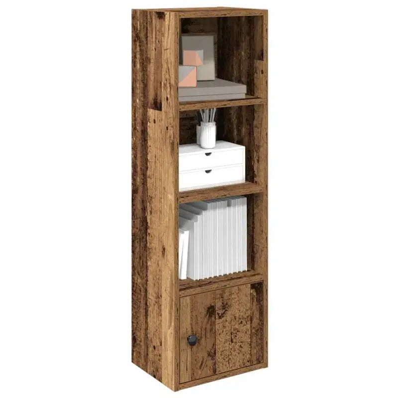 Beukenboekenkast van bewerkt hout voor stijl en functionaliteit - Oud hout / 1 / 102 cm - Boekenkasten
