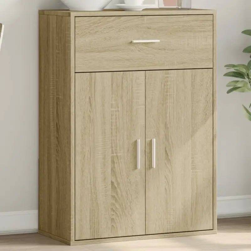 Bewerkte hout Dressoir met trendy en praktische design voor je woonkamer - Gerookt eiken / 1 - Dressoirs & buffetkasten