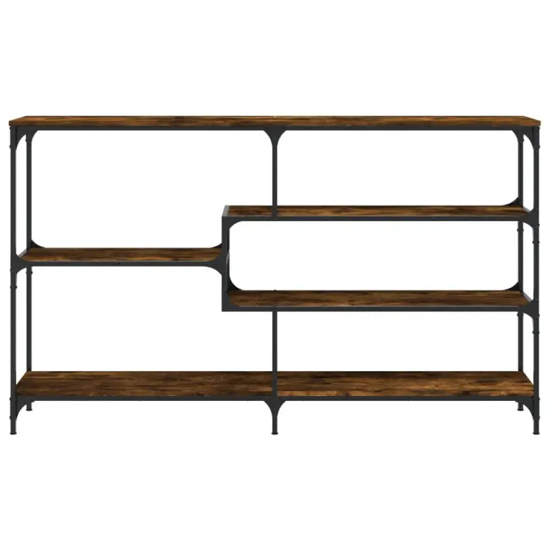 Bijzettafel met bewerkt hout en metalen frame voor een stijlvolle uitstraling - Bijzettafels