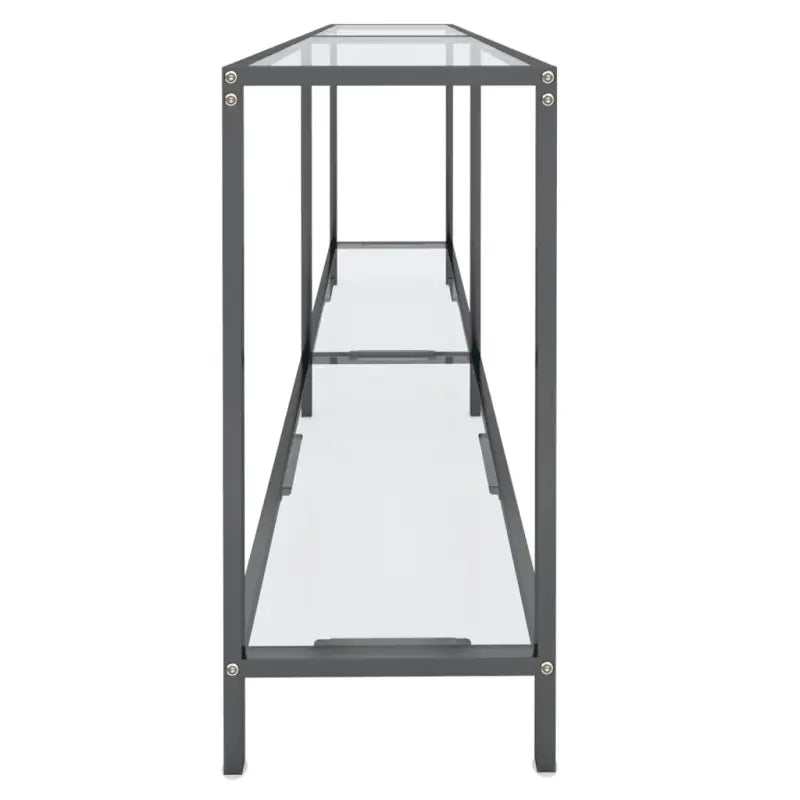 Bijzettafel met gehard glas en gepoedercoat staal voor stijlvolle uitstraling - Bijzettafels