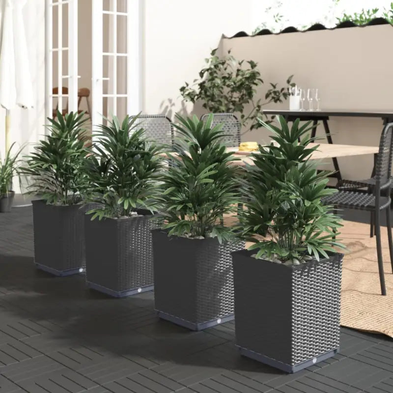 Bloempotten en plantenbakken voor tuin balkon en terras - Zwart / 4 - Bloempotten & plantenbakken