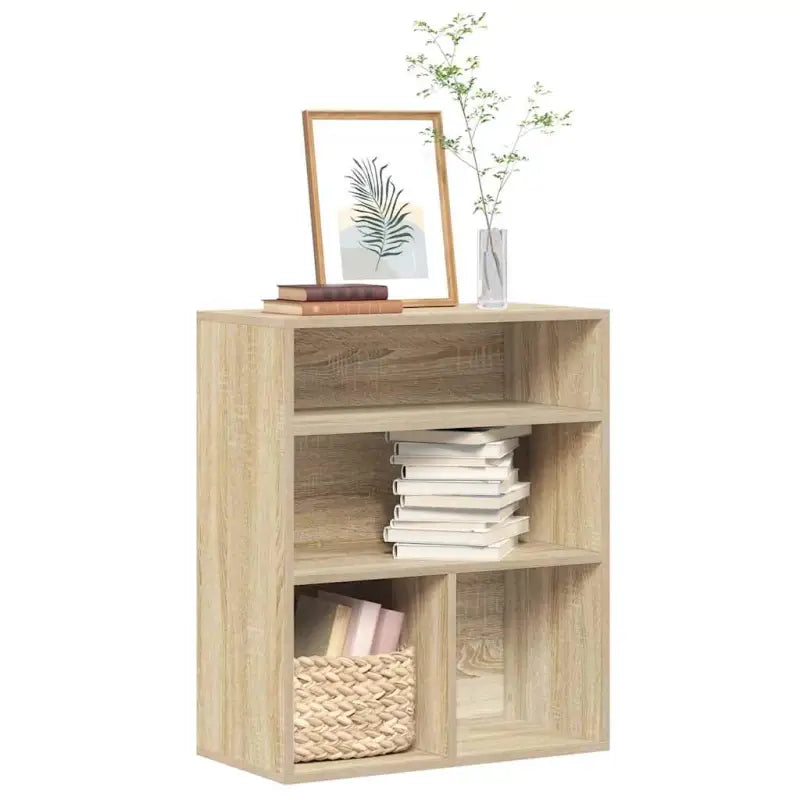 Boekenkast van bewerkt hout in grijs sonoma stijl - Sonoma eiken / 60 x 30 x 71.5 cm / 1 - Boekenkasten