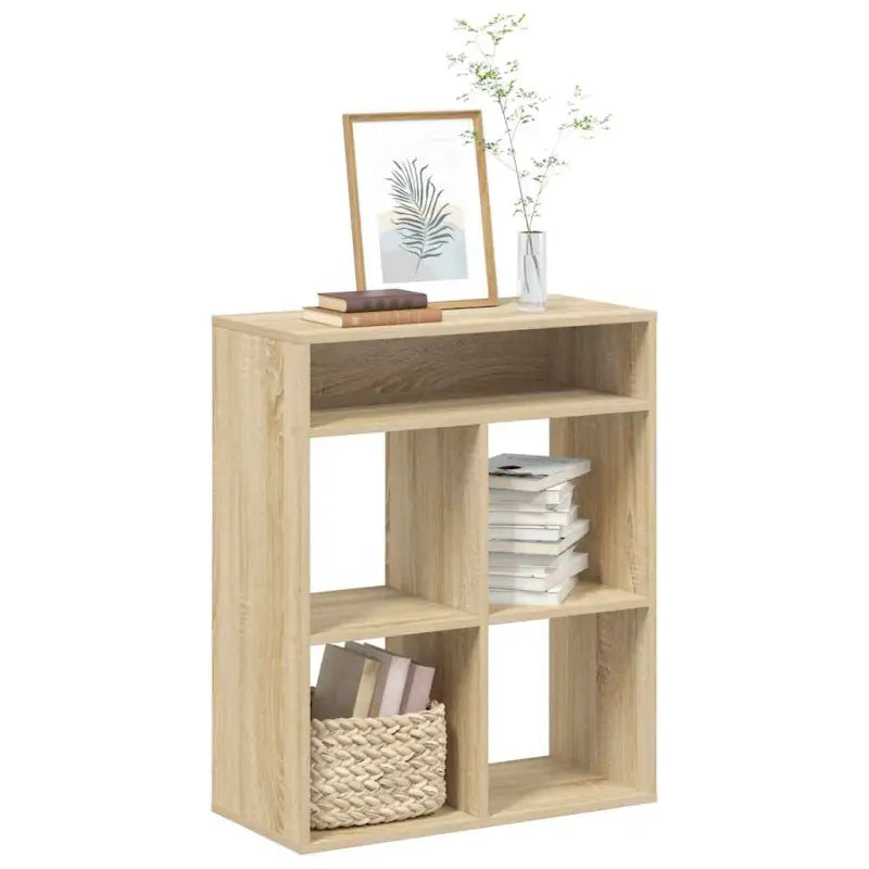 Boekenkast van bewerkt hout in grijs sonoma stijl - Sonoma eiken / 66 x 31 x 80 cm / 1 - Boekenkasten