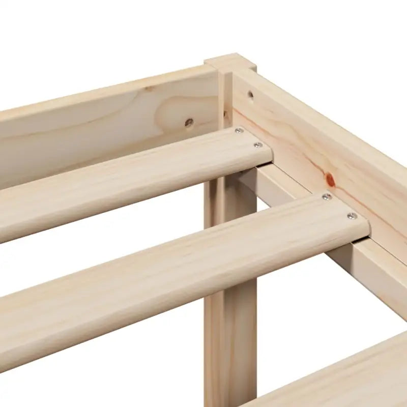 Boekenkastbed in massief grenenhout met ideale totale afmetingen - Bedden & bedframes