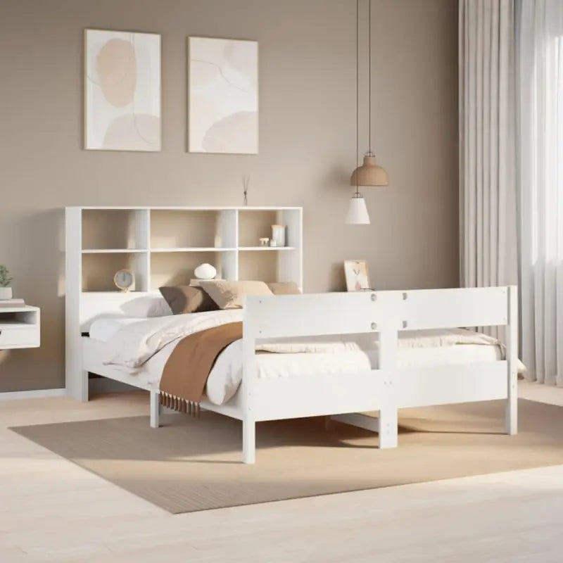 Boekenkastbed met massief grenenhout en ideale totale afmetingen - Bedden & bedframes