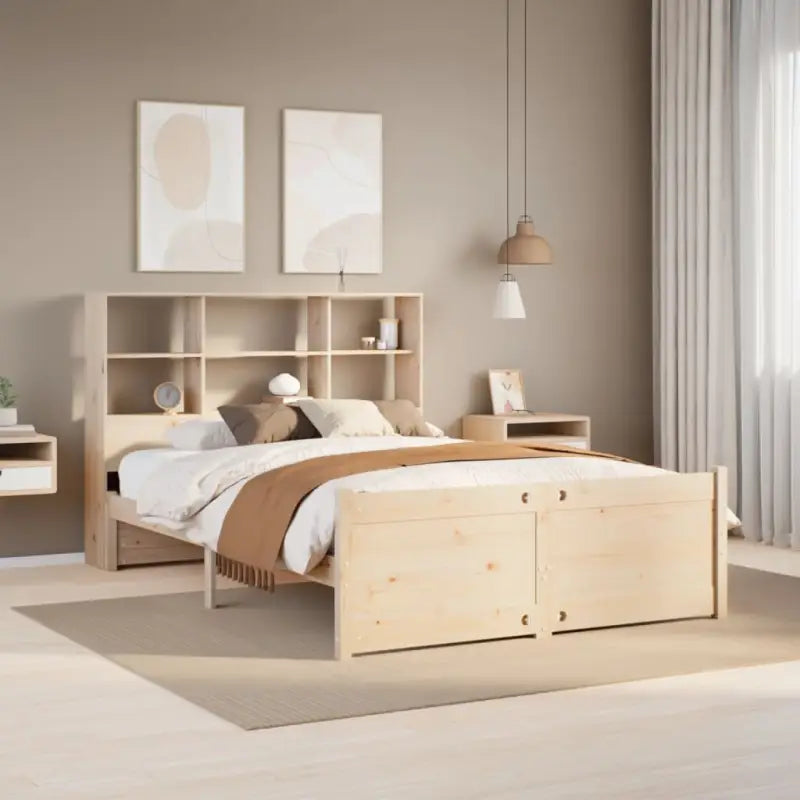 Boekenkastbed van massief grenenhout met duurzame totale afmetingen - Bedden & bedframes