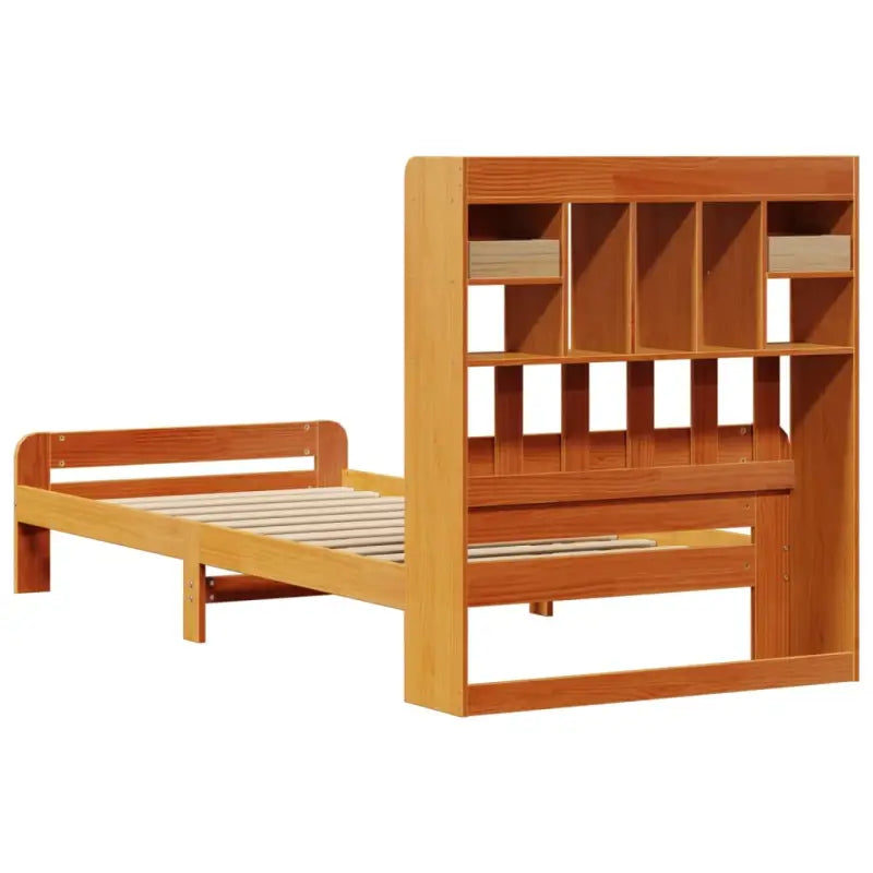 Boekenkastbed van massief grenenhout met ideale totale afmetingen - Bedden & bedframes