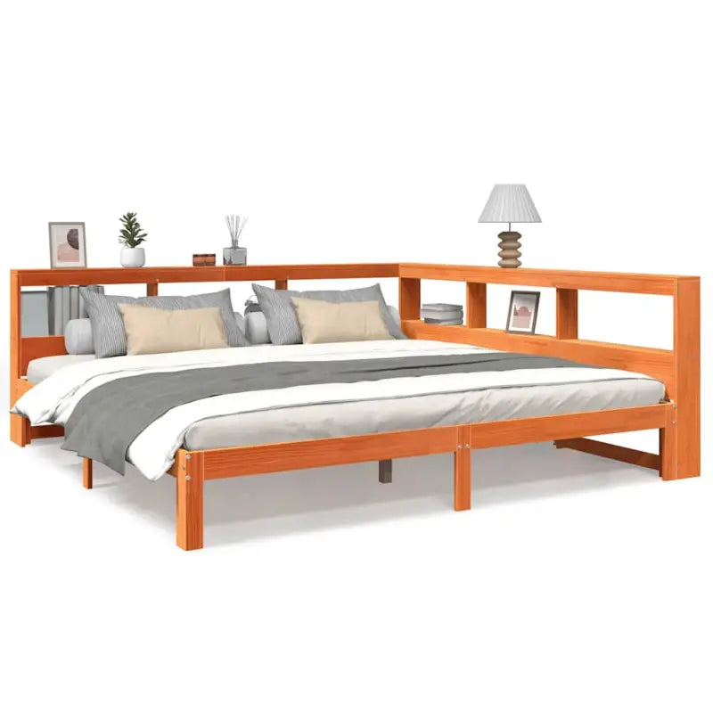 Boekenkastbed van massief grenenhout met ideale totale afmetingen - Bedden & bedframes