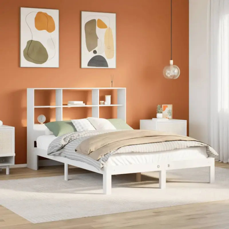 Boekenkastbed van massief grenenhout met ideale totale afmetingen - Bedden & bedframes