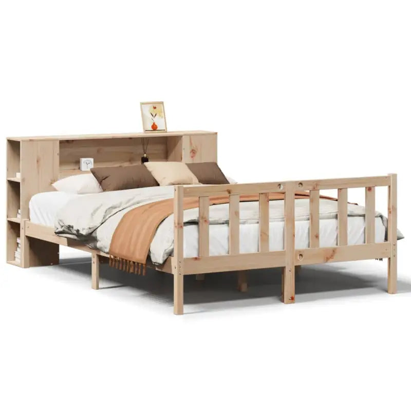 Boekenkastbed van massief grenenhout met ideale totale afmetingen - Bedden & bedframes