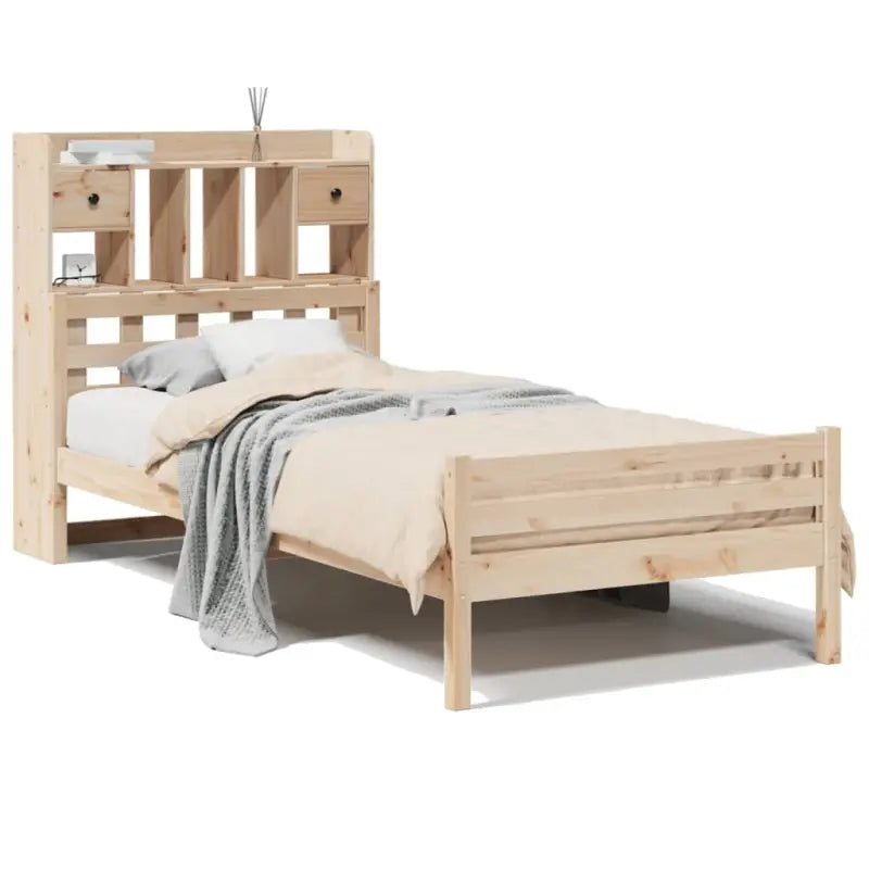 Boekenkastbed van massief grenenhout met ideale totale afmetingen - Bedden & bedframes