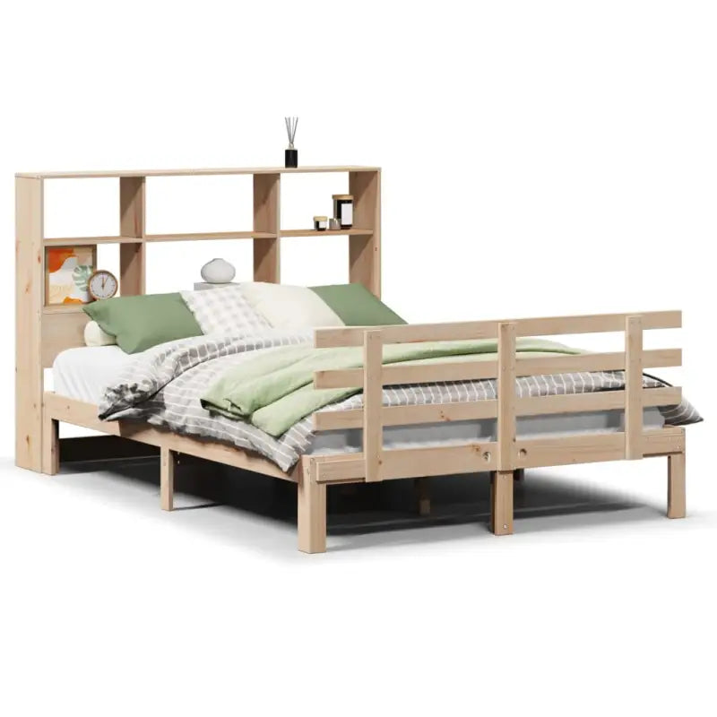 Boekenkastbed van massief grenenhout met ideale totale afmetingen - Bedden & bedframes