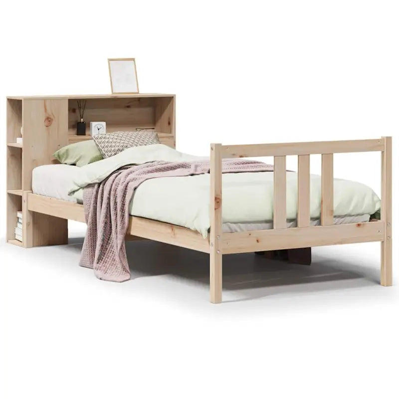 Boekenkastbed van massief grenenhout met ideale totale afmetingen - Bedden & bedframes