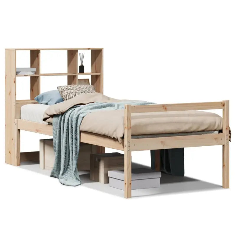Boekenkastbed van massief grenenhout met optimale totale afmetingen - Bedden & bedframes